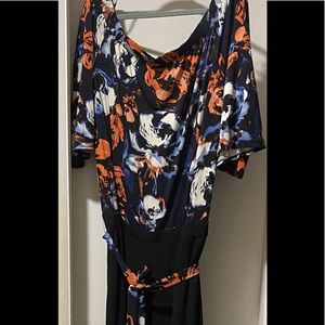 Susan Graver jumpsuit.floral Size 2XL